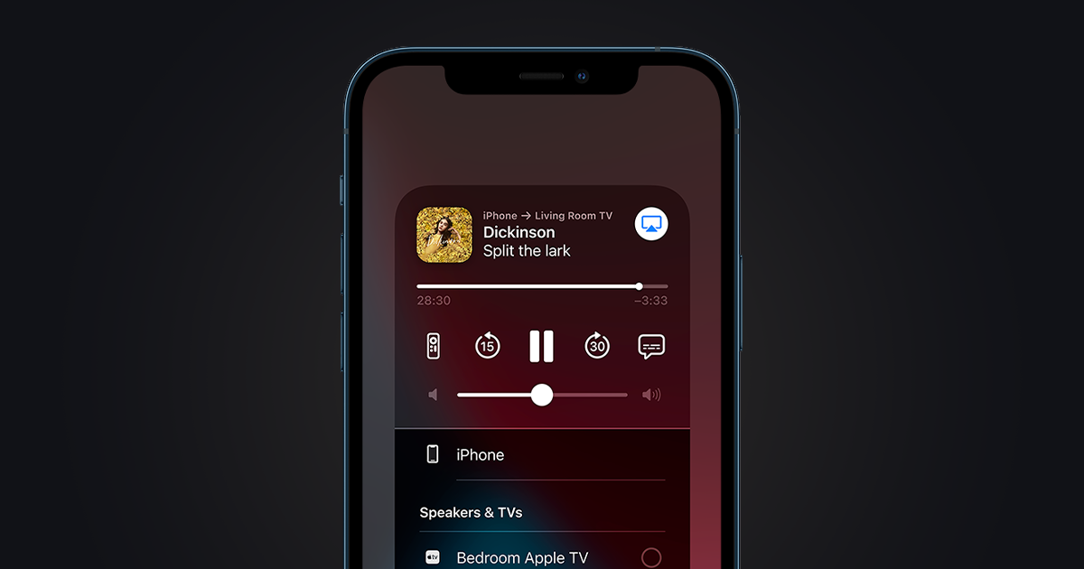 Menghubungkan Airplay ke Apple TV: Pencerminan layar